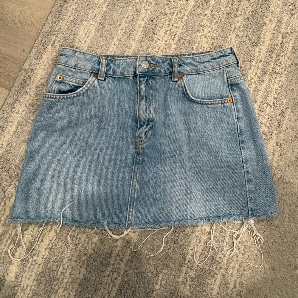 Topshop Petite Denim Skirt